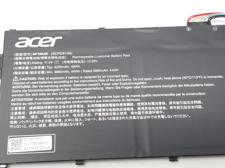 Acer Chromebook 11 C721 Battery 11.4V / 48Wh - KT00304013 / AP18K4K